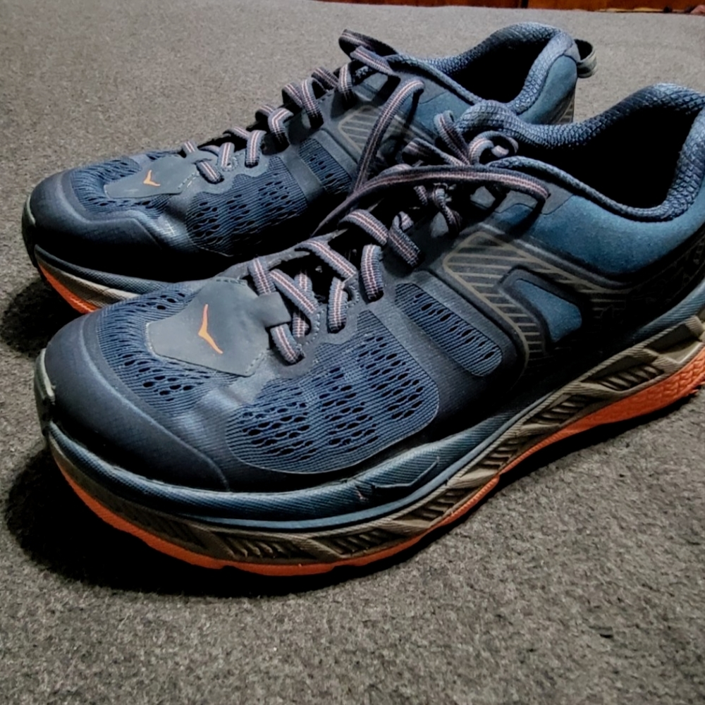 Hoka One One Stinson ATR Trail-Running Size Women's 9, Navy/ Orange